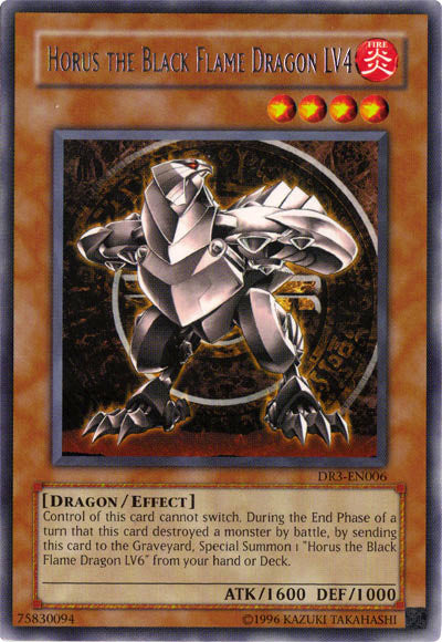 Horus the Black Flame Dragon LV4 [DR3-EN006] Rare | Pegasus Games WI