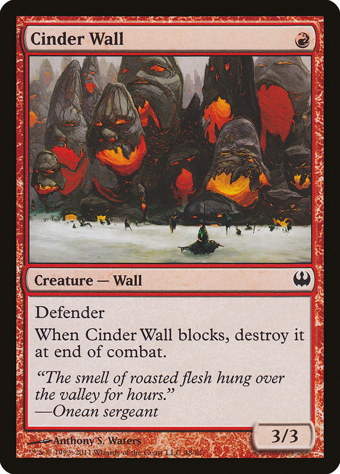 Cinder Wall [Duel Decks: Knights vs. Dragons] | Pegasus Games WI