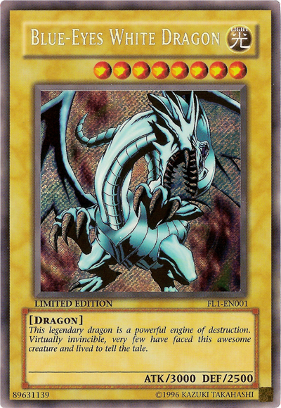 Blue-Eyes White Dragon [FL1-EN001] Secret Rare | Pegasus Games WI