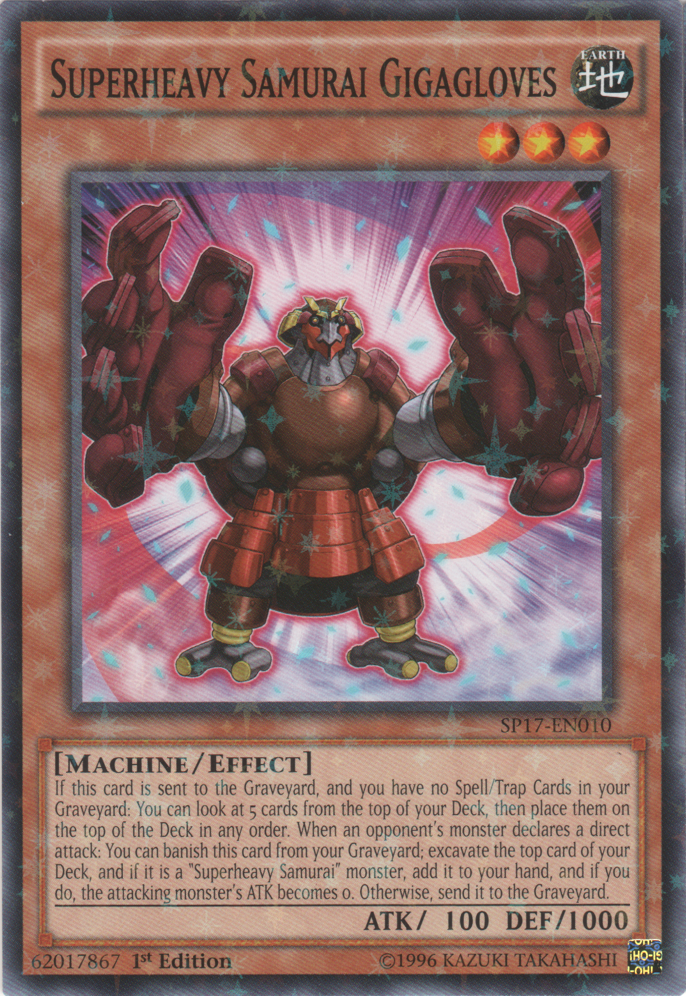 Superheavy Samurai Gigagloves (Starfoil) [SP17-EN010] Starfoil Rare | Pegasus Games WI