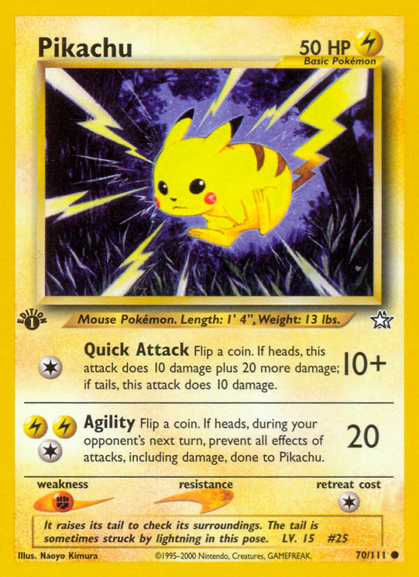 Pikachu (70/111) [Neo Genesis 1st Edition] | Pegasus Games WI