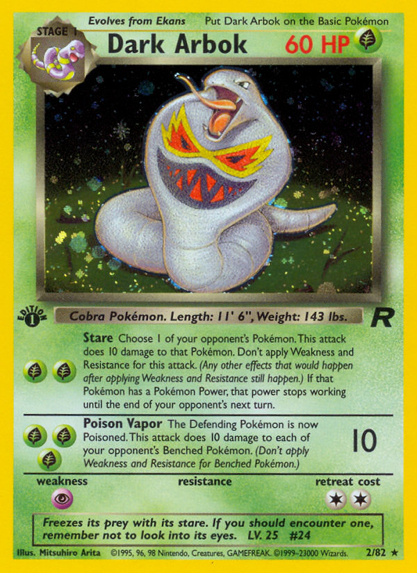 Dark Arbok (2/82) [Team Rocket 1st Edition] | Pegasus Games WI