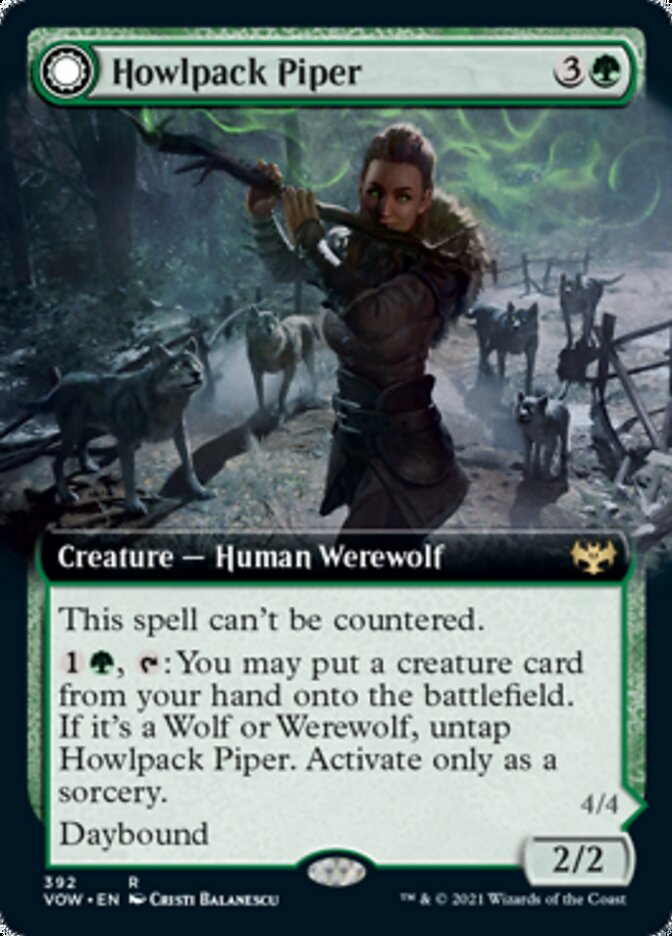 Howlpack Piper // Wildsong Howler (Extended Art) [Innistrad: Crimson Vow] | Pegasus Games WI
