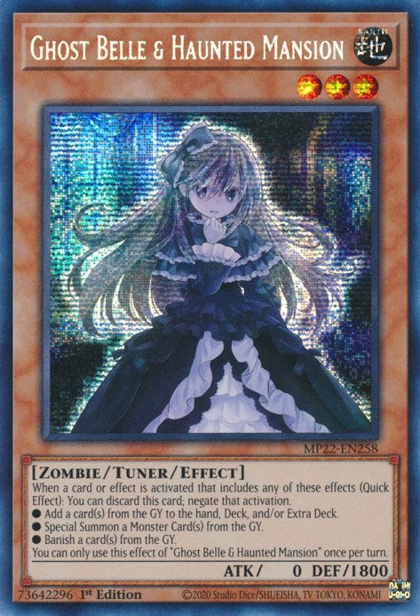 Ghost Belle & Haunted Mansion [MP22-EN258] Prismatic Secret Rare | Pegasus Games WI