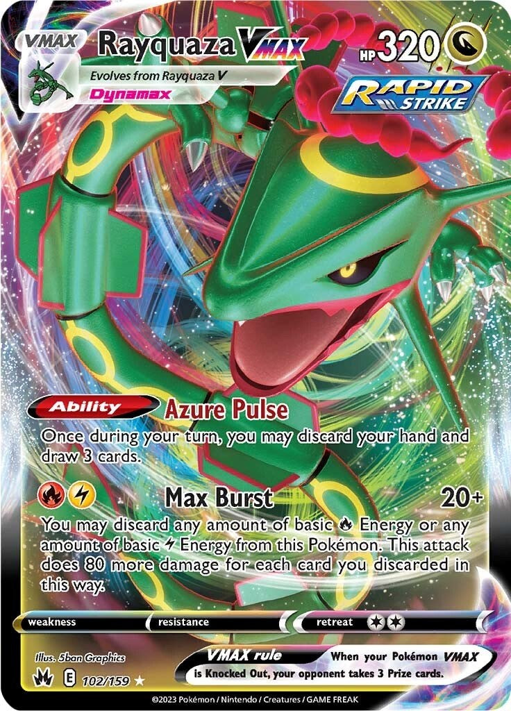 Rayquaza VMAX (102/159) (102) [Sword & Shield: Crown Zenith] | Pegasus Games WI