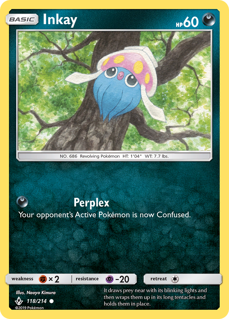 Inkay (118/214) [Sun & Moon: Unbroken Bonds] | Pegasus Games WI