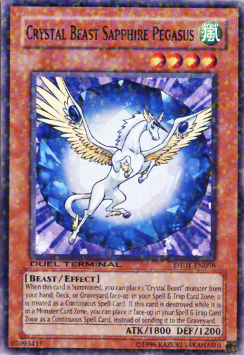Crystal Beast Sapphire Pegasus [DT01-EN058] Common | Pegasus Games WI