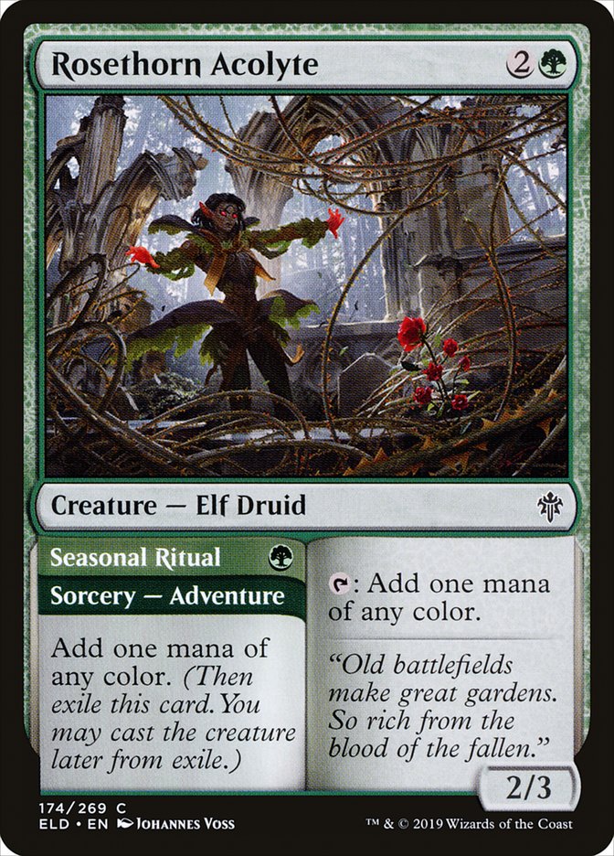 Rosethorn Acolyte // Seasonal Ritual [Throne of Eldraine] | Pegasus Games WI