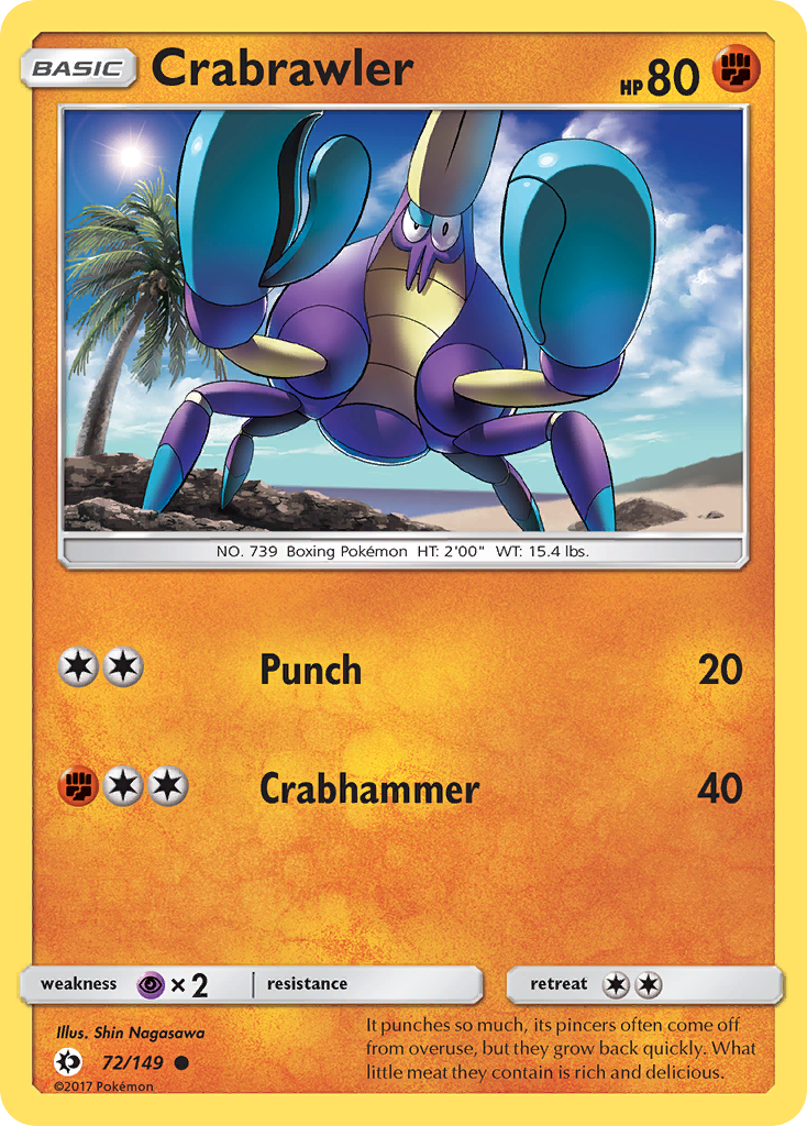 Crabrawler (72/149) [Sun & Moon: Base Set] | Pegasus Games WI