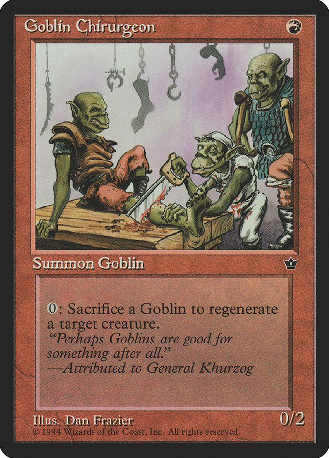Goblin Chirurgeon (Dan Frazier) [Fallen Empires] | Pegasus Games WI