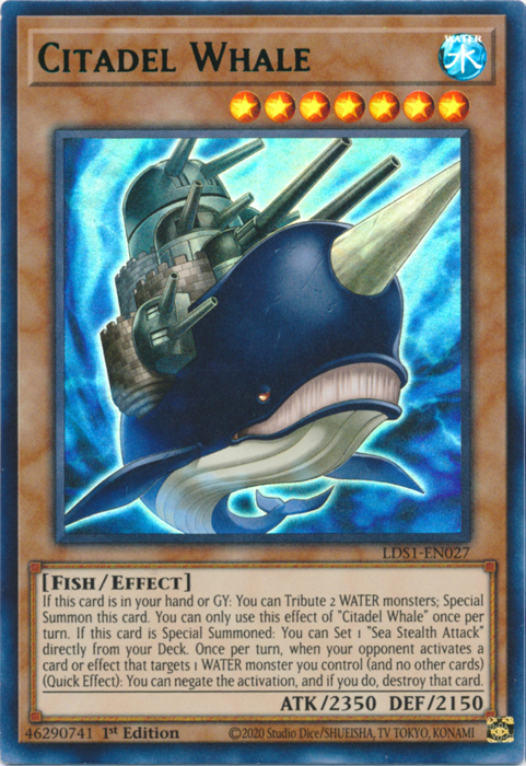 Citadel Whale (Green) [LDS1-EN027] Ultra Rare | Pegasus Games WI