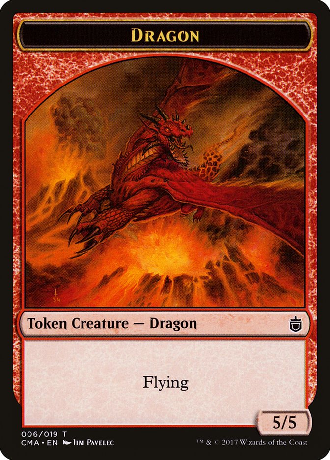 Dragon Token [Commander Anthology Tokens] | Pegasus Games WI