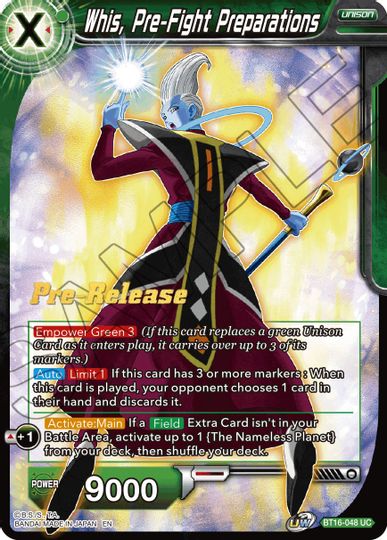 Whis, Pre-Fight Preparations (BT16-048) [Realm of the Gods Prerelease Promos] | Pegasus Games WI