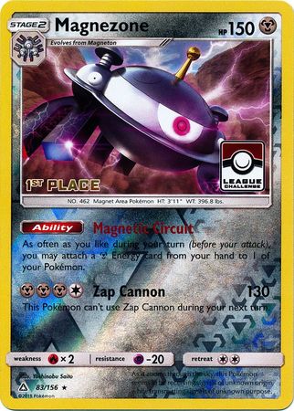 Magnezone (83/156) (League Promo 1st Place) [Sun & Moon: Ultra Prism] | Pegasus Games WI