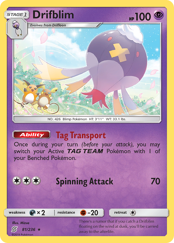 Drifblim (81/236) [Sun & Moon: Unified Minds] | Pegasus Games WI