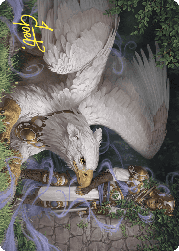 Dutiful Griffin Art Card (Gold-Stamped Signature) [Wilds of Eldraine Art Series] | Pegasus Games WI