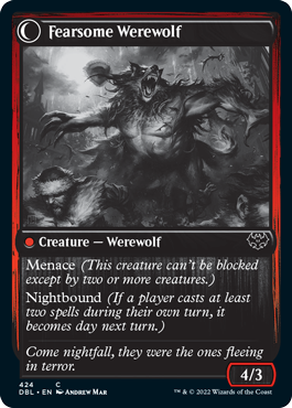 Fearful Villager // Fearsome Werewolf [Innistrad: Double Feature] | Pegasus Games WI