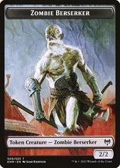 Elf Warrior // Zombie Berserker Double-Sided Token [Kaldheim Tokens] | Pegasus Games WI