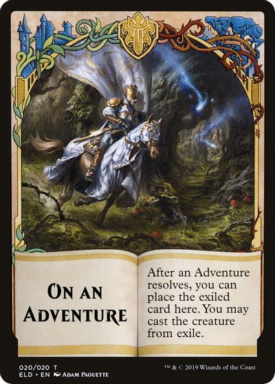 On An Adventure Double-Sided Emblem [Challenger Decks 2020 Tokens] | Pegasus Games WI