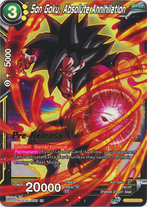 Son Goku, Absolute Annihilation (BT10-097) [Rise of the Unison Warrior Prerelease Promos] | Pegasus Games WI