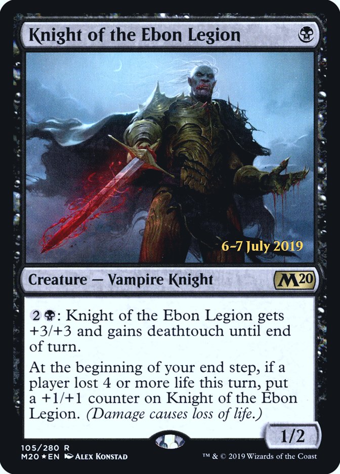 Knight of the Ebon Legion [Core Set 2020 Prerelease Promos] | Pegasus Games WI