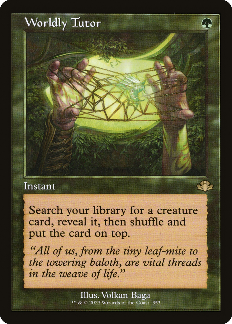 Worldly Tutor (Retro) [Dominaria Remastered] | Pegasus Games WI