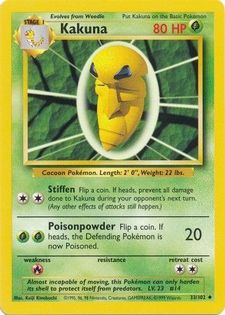 Kakuna (33/102) [Base Set Unlimited] | Pegasus Games WI