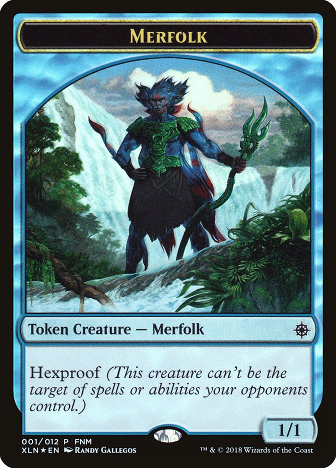 Merfolk // Treasure Double-Sided Token [Friday Night Magic 2018] | Pegasus Games WI