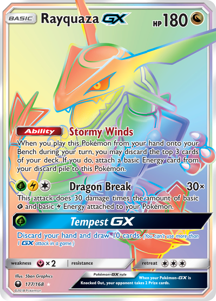 Rayquaza GX (177/168) [Sun & Moon: Celestial Storm] | Pegasus Games WI