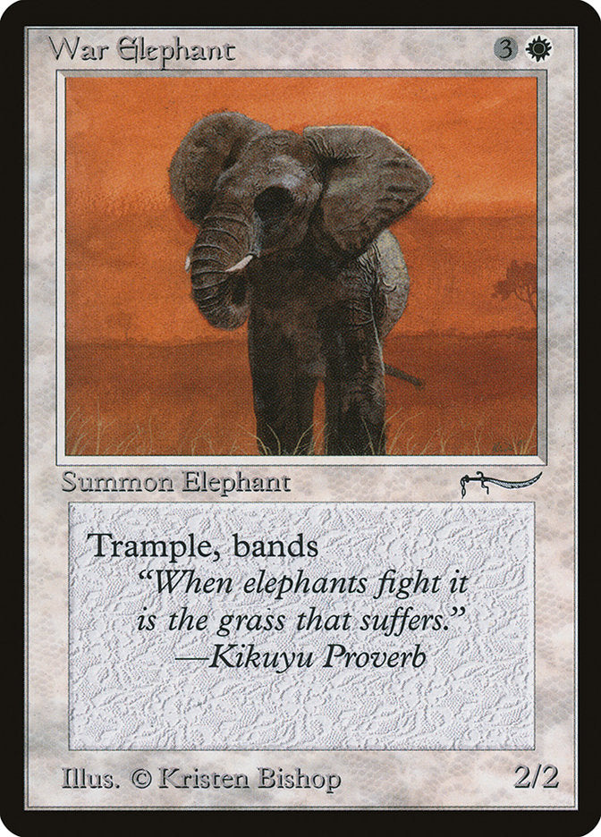 War Elephant (Dark Mana Cost) [Arabian Nights] | Pegasus Games WI