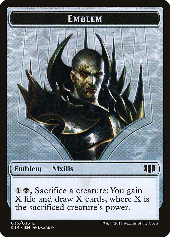 Ob Nixilis of the Black Oath Emblem // Zombie (016/036) Double-Sided Token [Commander 2014 Tokens] | Pegasus Games WI