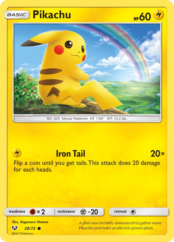 Pikachu (28/73) [Sun & Moon: Shining Legends] | Pegasus Games WI