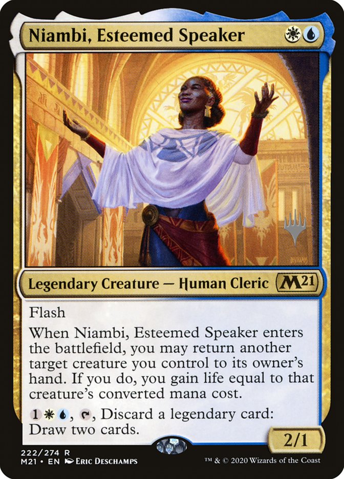 Niambi, Esteemed Speaker (Promo Pack) [Core Set 2021 Promos] | Pegasus Games WI