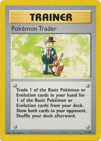 Pokemon Trader (77/102) [Base Set Shadowless Unlimited] | Pegasus Games WI