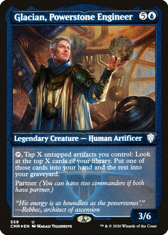 Glacian, Powerstone Engineer (Etched) [Commander Legends] | Pegasus Games WI