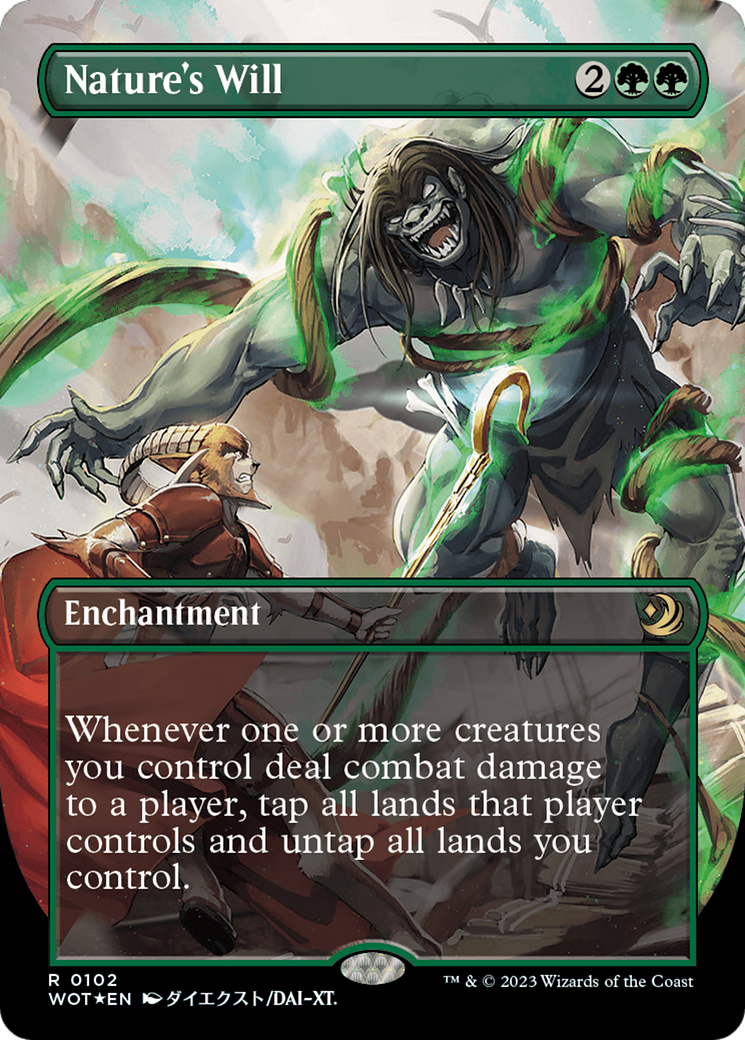 Nature's Will (Anime Borderless) (Confetti Foil) [Wilds of Eldraine: Enchanting Tales] | Pegasus Games WI