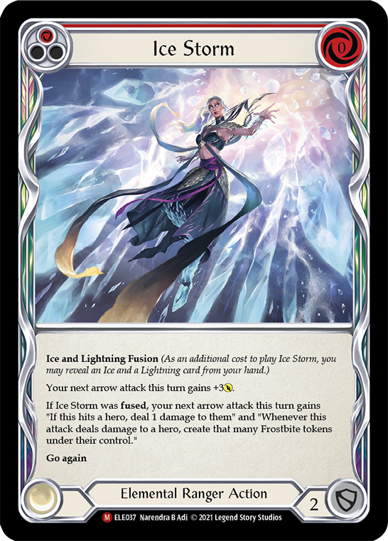 Ice Storm [ELE037] (Tales of Aria)  1st Edition Rainbow Foil | Pegasus Games WI