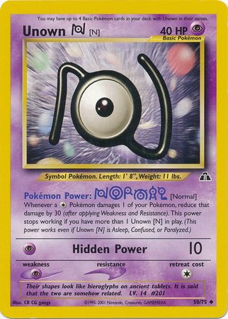 Unown [N] (50/75) [Neo Discovery Unlimited] | Pegasus Games WI