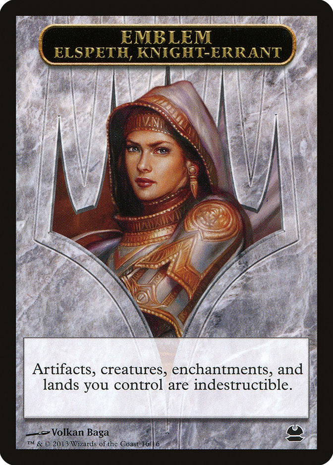 Elspeth, Knight-Errant Emblem [Modern Masters Tokens] | Pegasus Games WI