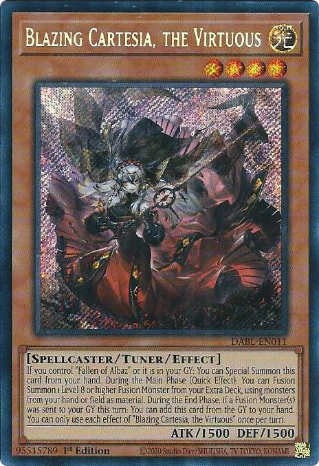 Blazing Cartesia, the Virtuous [DABL-EN011] Secret Rare | Pegasus Games WI