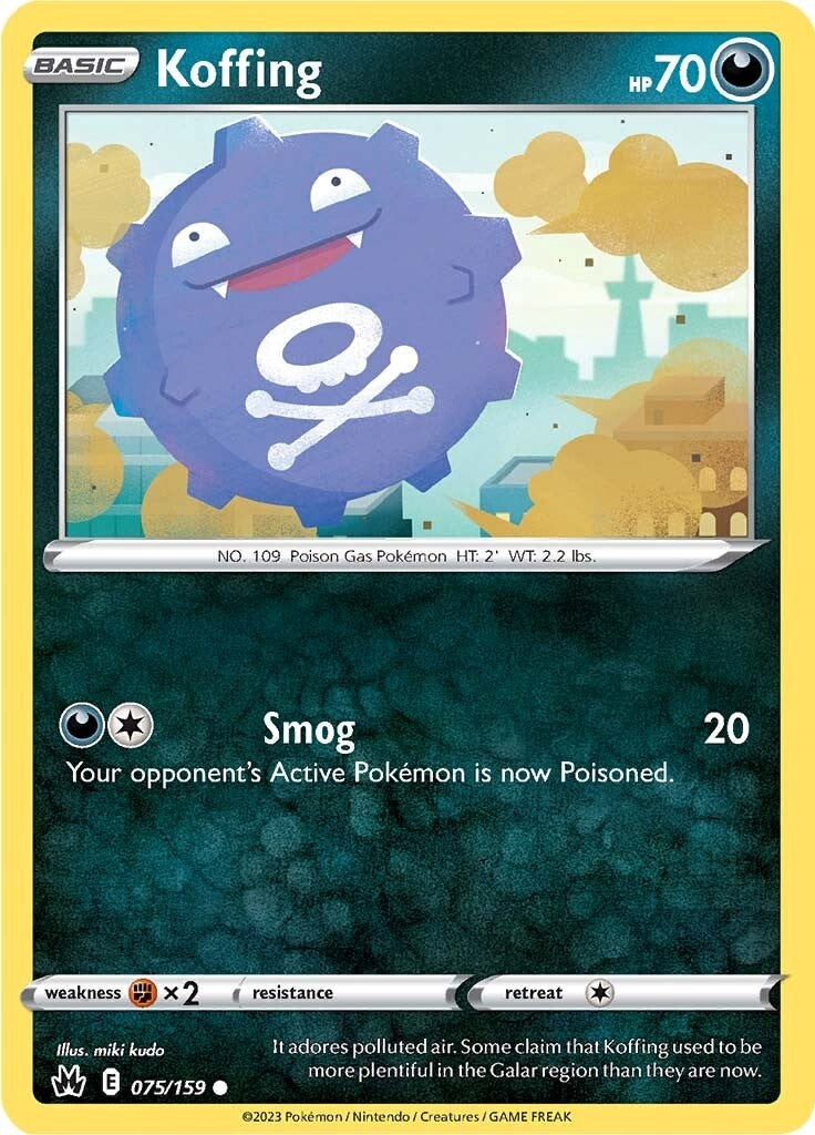 Koffing (075/159) [Sword & Shield: Crown Zenith] | Pegasus Games WI