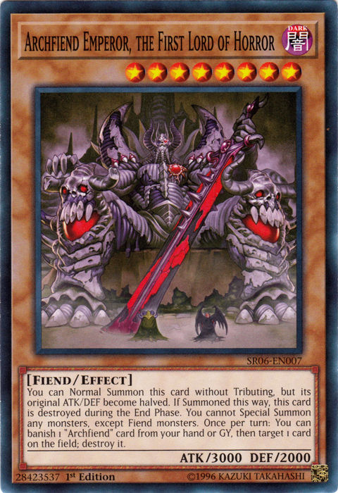 Archfiend Emperor, the First Lord of Horror [SR06-EN007] Common | Pegasus Games WI