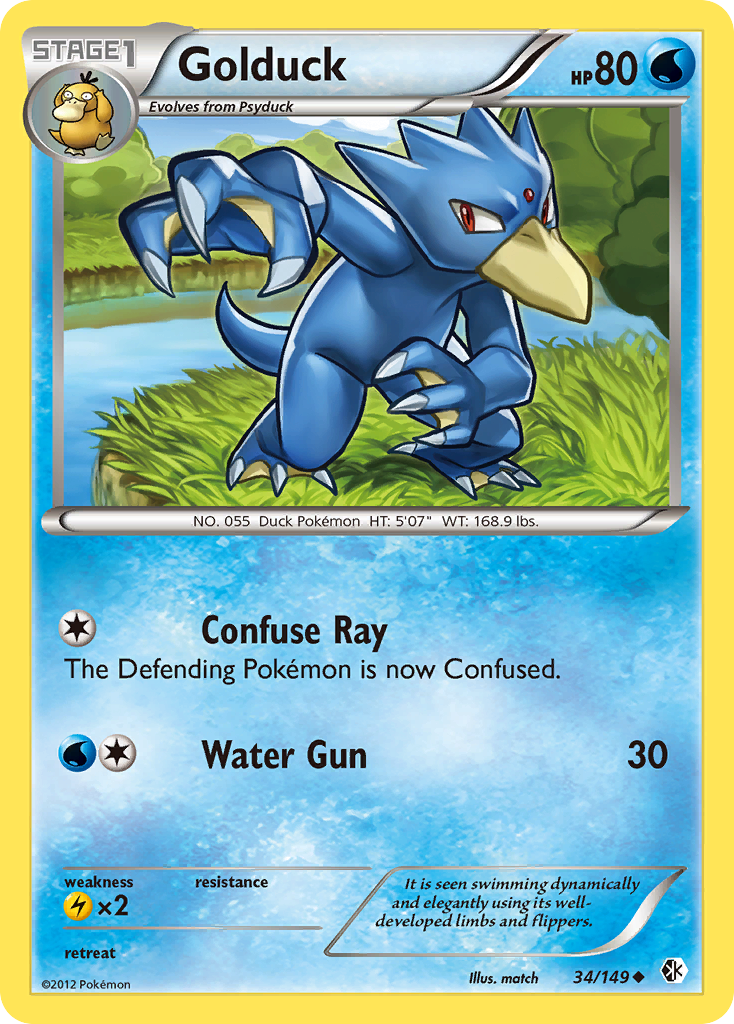 Golduck (34/149) [Black & White: Boundaries Crossed] | Pegasus Games WI