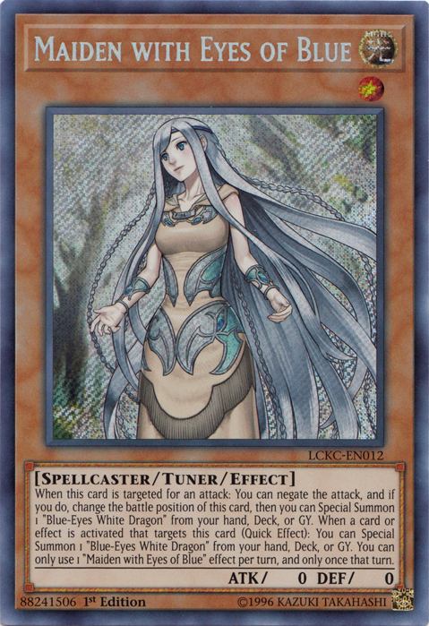 Maiden with Eyes of Blue [LCKC-EN012] Secret Rare | Pegasus Games WI