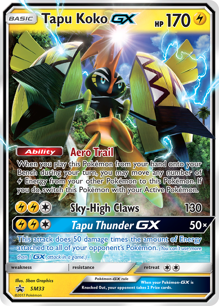 Tapu Koko GX (SM33) [Sun & Moon: Black Star Promos] | Pegasus Games WI
