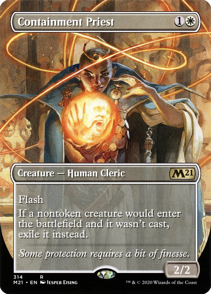 Containment Priest (Borderless Alternate Art) [Core Set 2021] | Pegasus Games WI