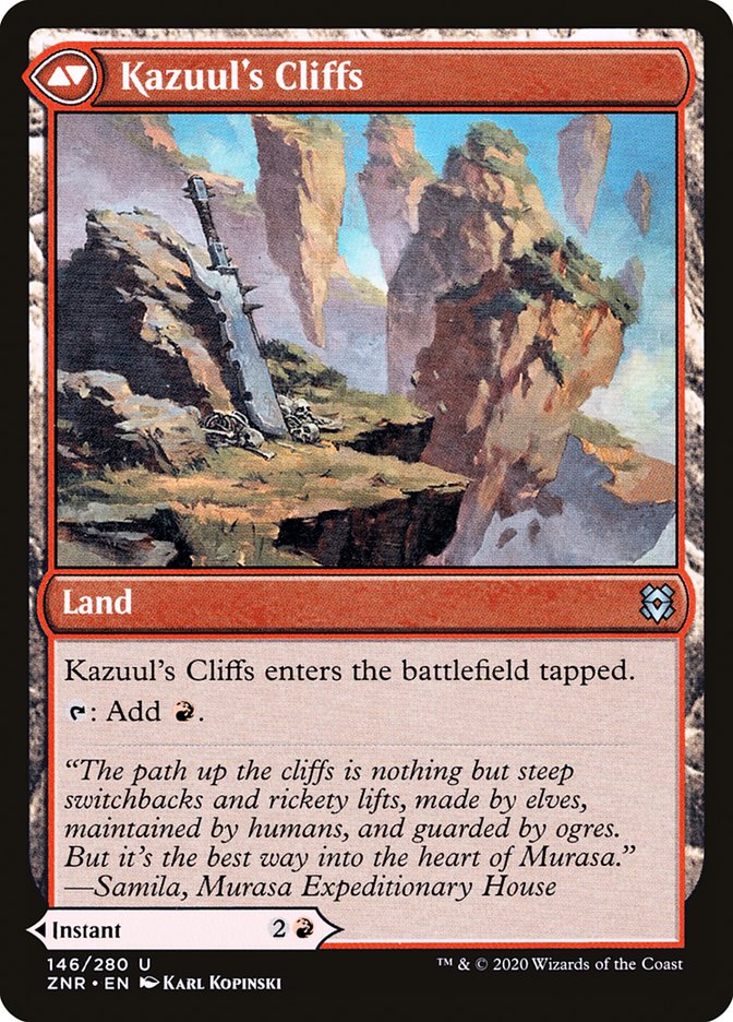 Kazuul's Fury // Kazuul's Cliffs [Zendikar Rising] | Pegasus Games WI