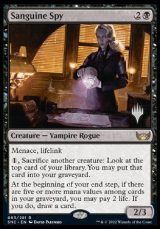 Sanguine Spy (Promo Pack) [Streets of New Capenna Promos] | Pegasus Games WI