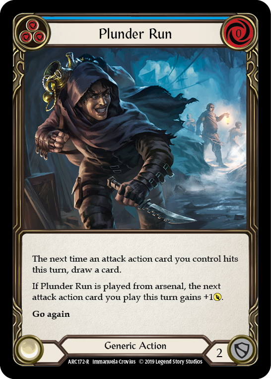 Plunder Run (Blue) [ARC172-R] 1st Edition Rainbow Foil | Pegasus Games WI