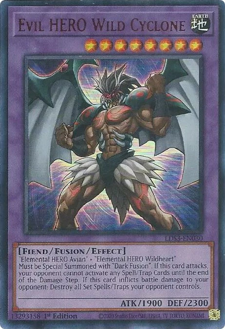 Evil HERO Wild Cyclone (Red) [LDS3-EN030] Ultra Rare | Pegasus Games WI